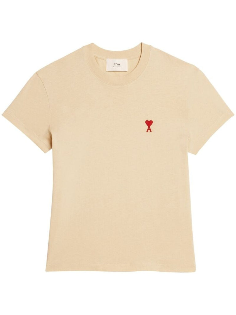 Beige Amid E Coeur Embroidered T-shirt