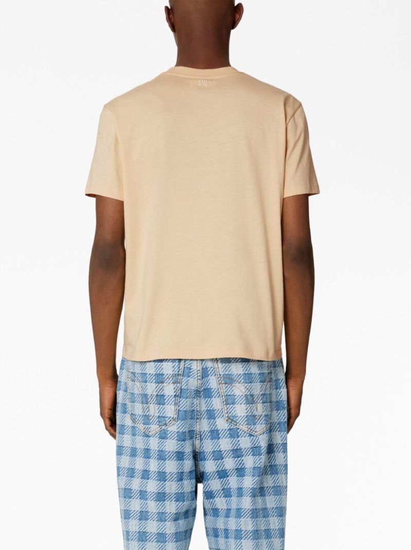 Beige Amid E Coeur Embroidered T-shirt