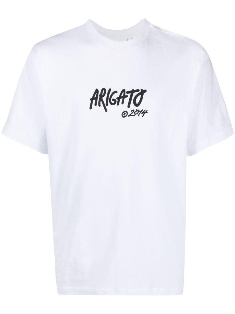 White Logo Print T-shirt