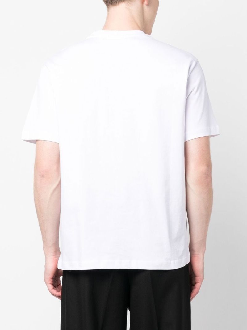 White Logo Print T-shirt