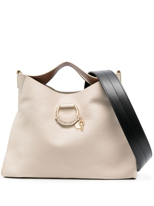 Neutral Joan Leather Shoulder Bag
