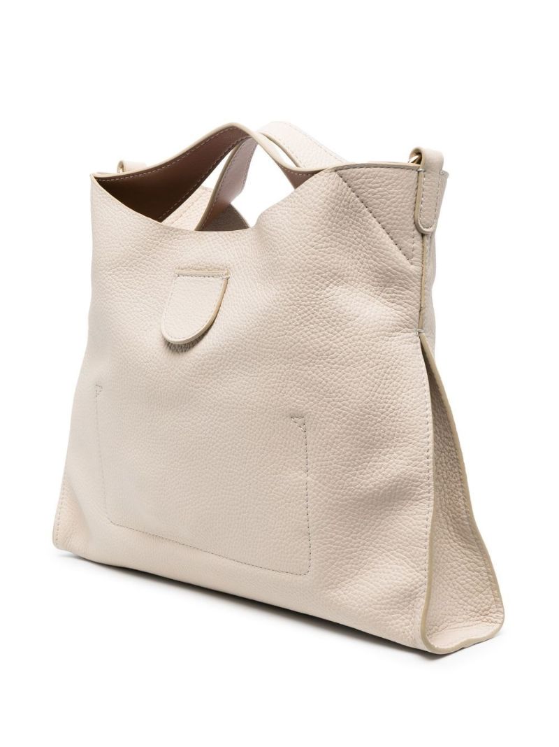 Neutral Joan Leather Shoulder Bag