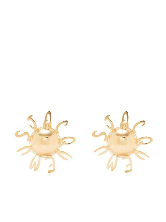 Gold-plated Les Boucles Paiva Sun Earrings
