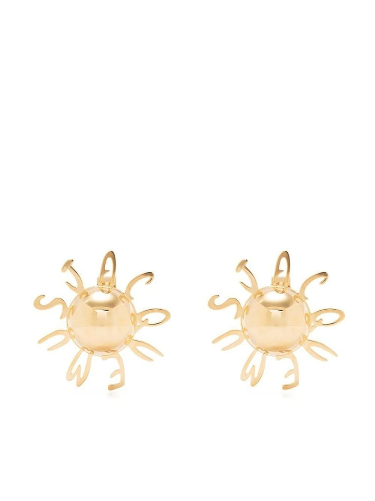 Gold-plated Les Boucles Paiva Sun Earrings