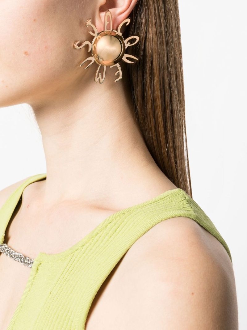 Gold-plated Les Boucles Paiva Sun Earrings