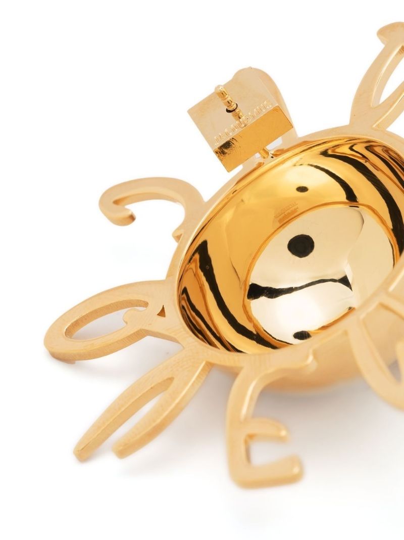 Gold-plated Les Boucles Paiva Sun Earrings