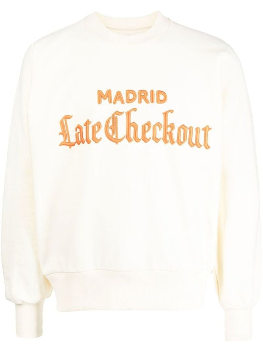 White Embroidered Logo Sweatshirt