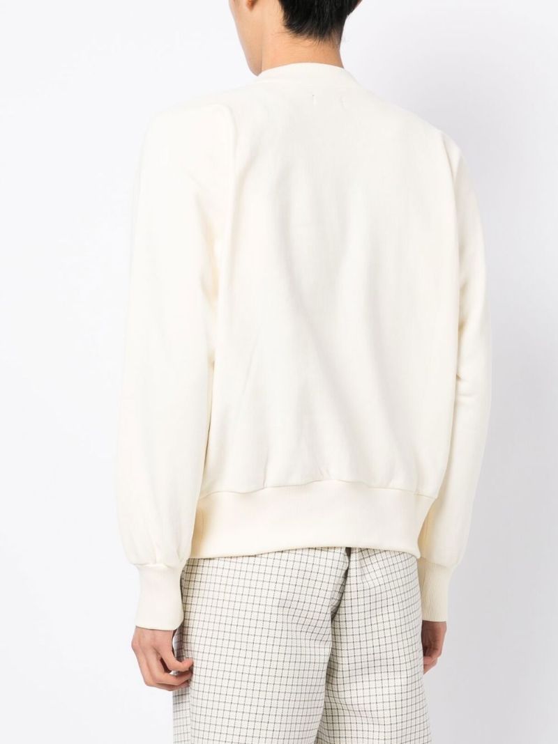 White Embroidered Logo Sweatshirt