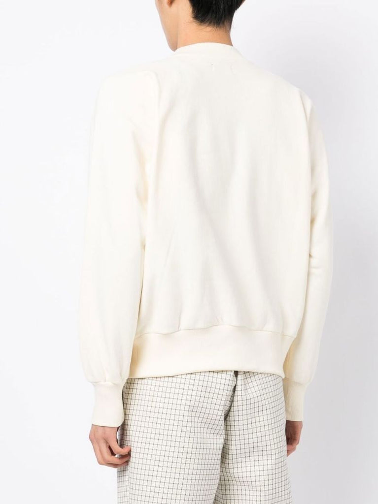 White Embroidered Logo Sweatshirt