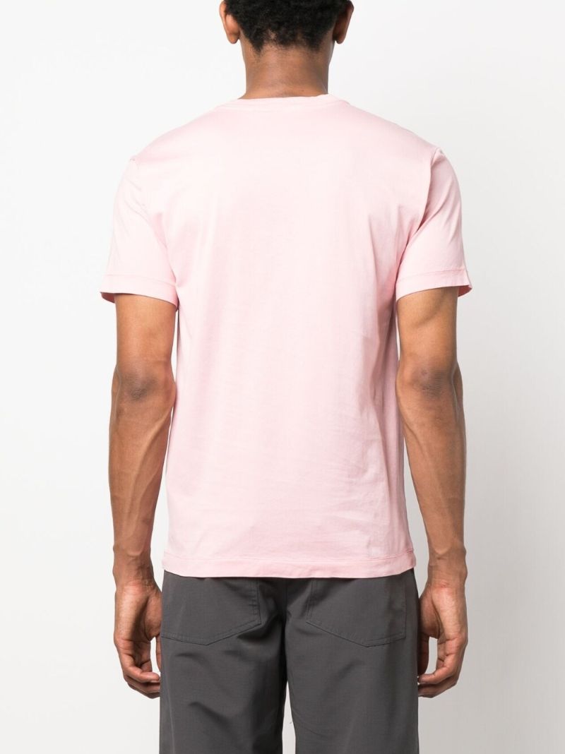 Powder Pink Compass Patch Cotton T-shirt