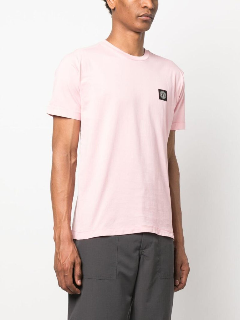 Powder Pink Compass Patch Cotton T-shirt