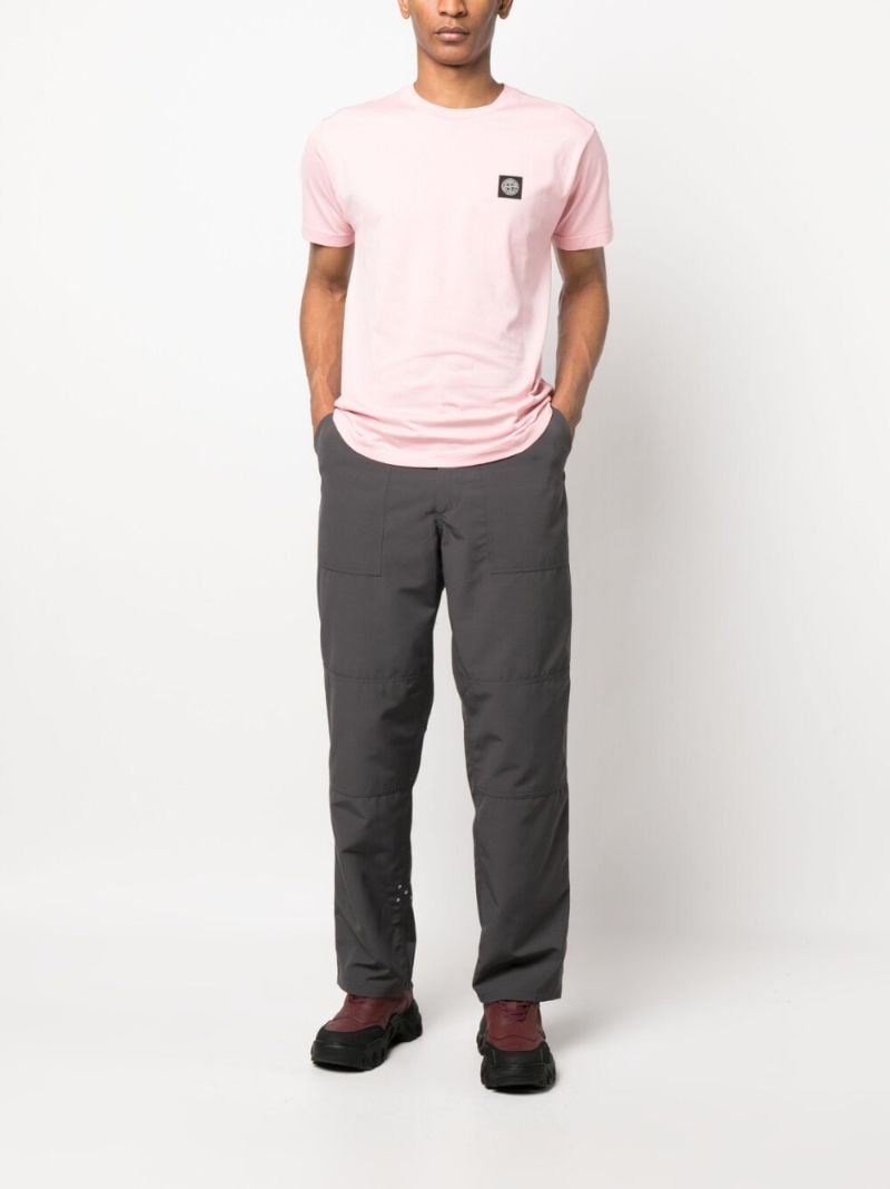 Powder Pink Compass Patch Cotton T-shirt