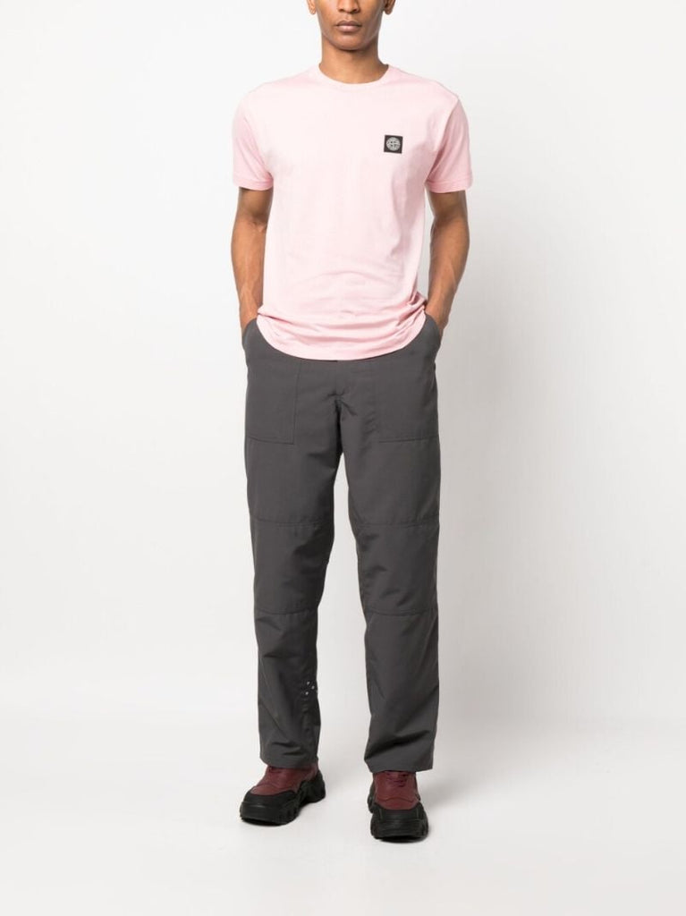 Powder Pink Compass Patch Cotton T-shirt
