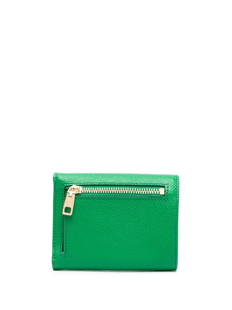 Green Dauphine Leather Wallet