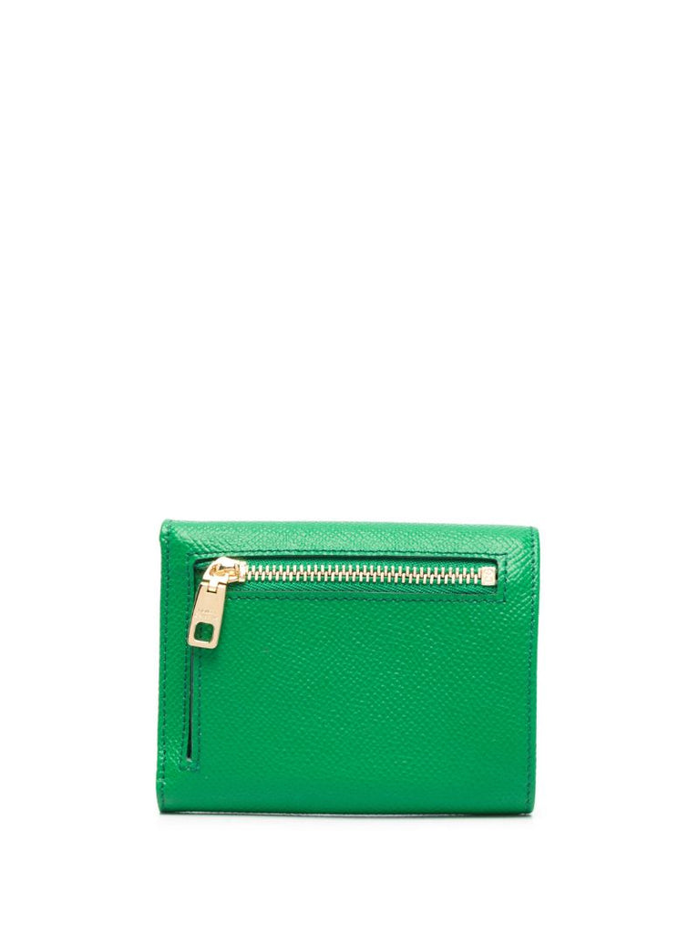 Green Dauphine Leather Wallet