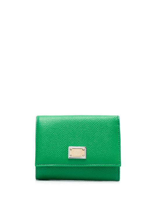 Green Dauphine Leather Wallet