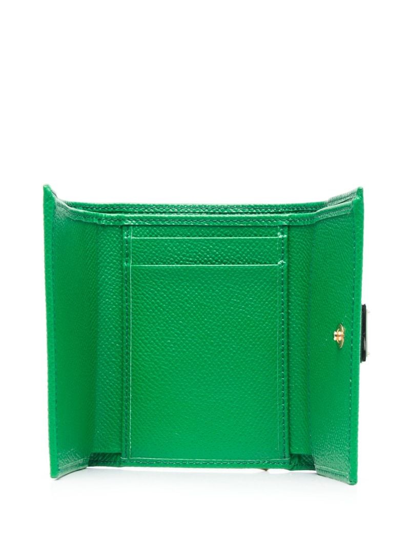 Green Dauphine Leather Wallet