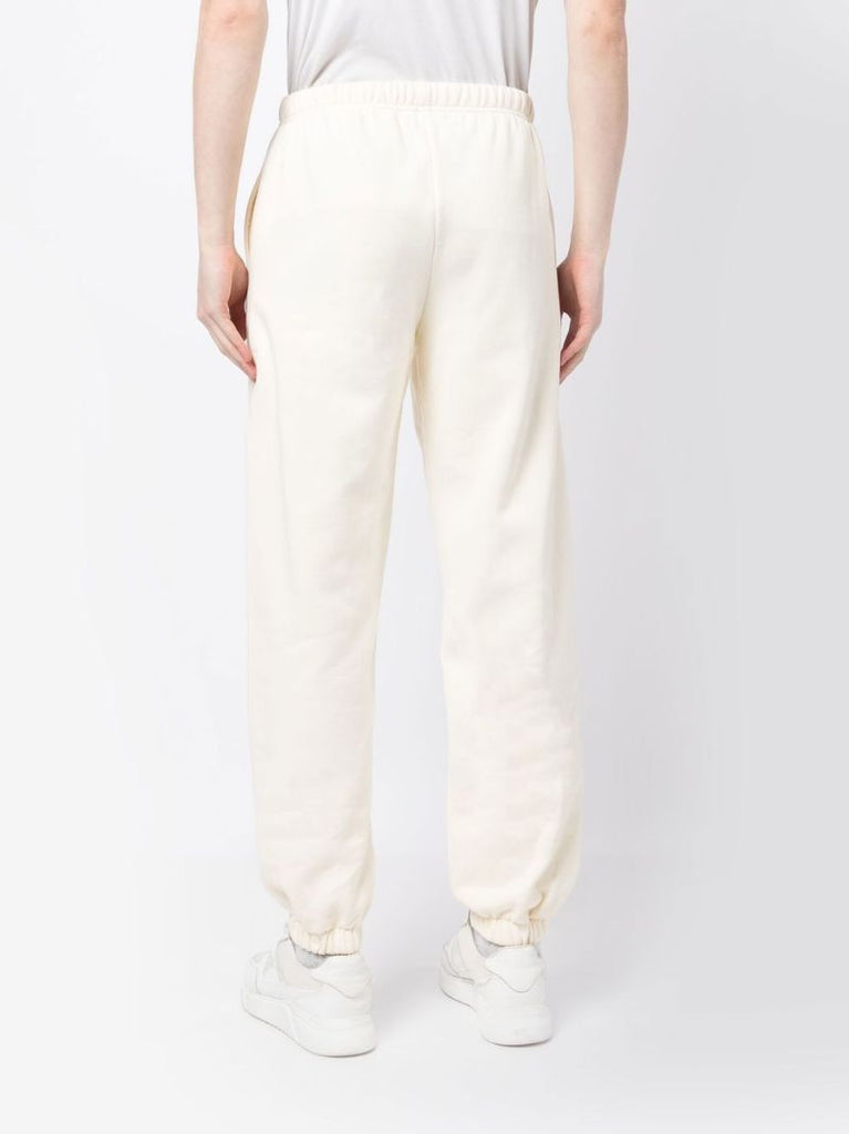 White Embroidered Logo Track Pants