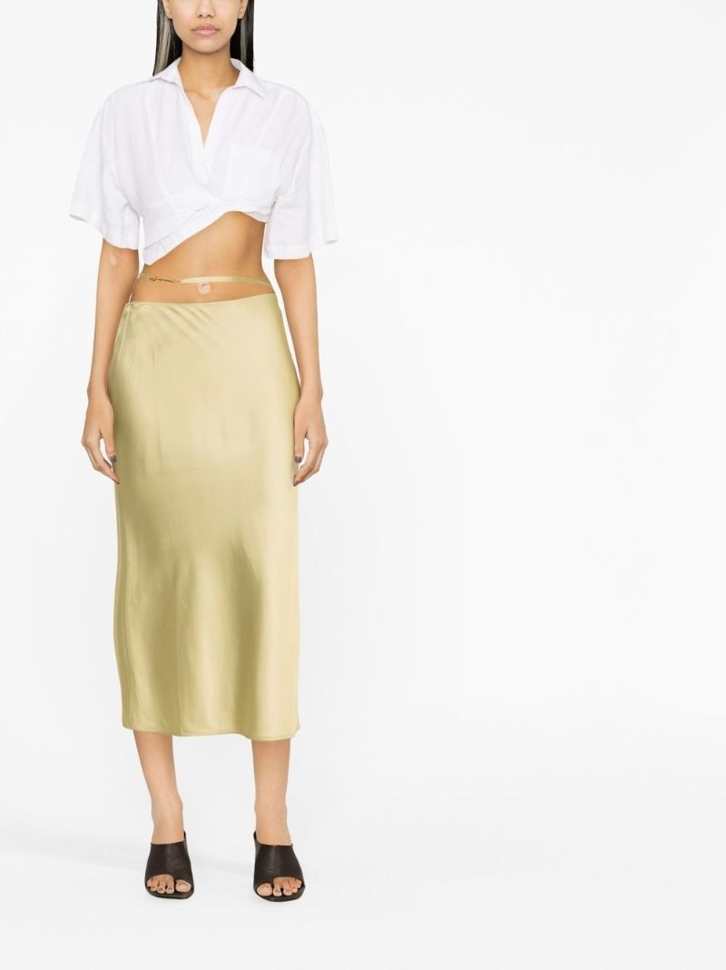Green La Jupe Notte Midi Skirt