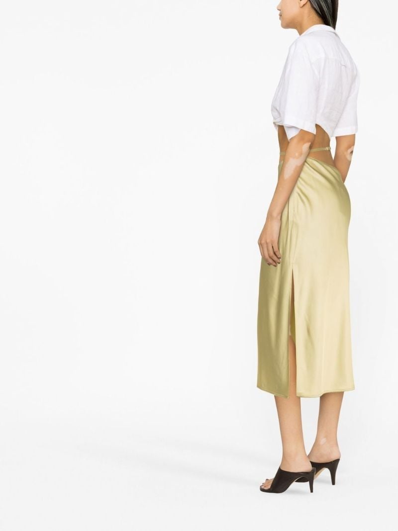 Green La Jupe Notte Midi Skirt