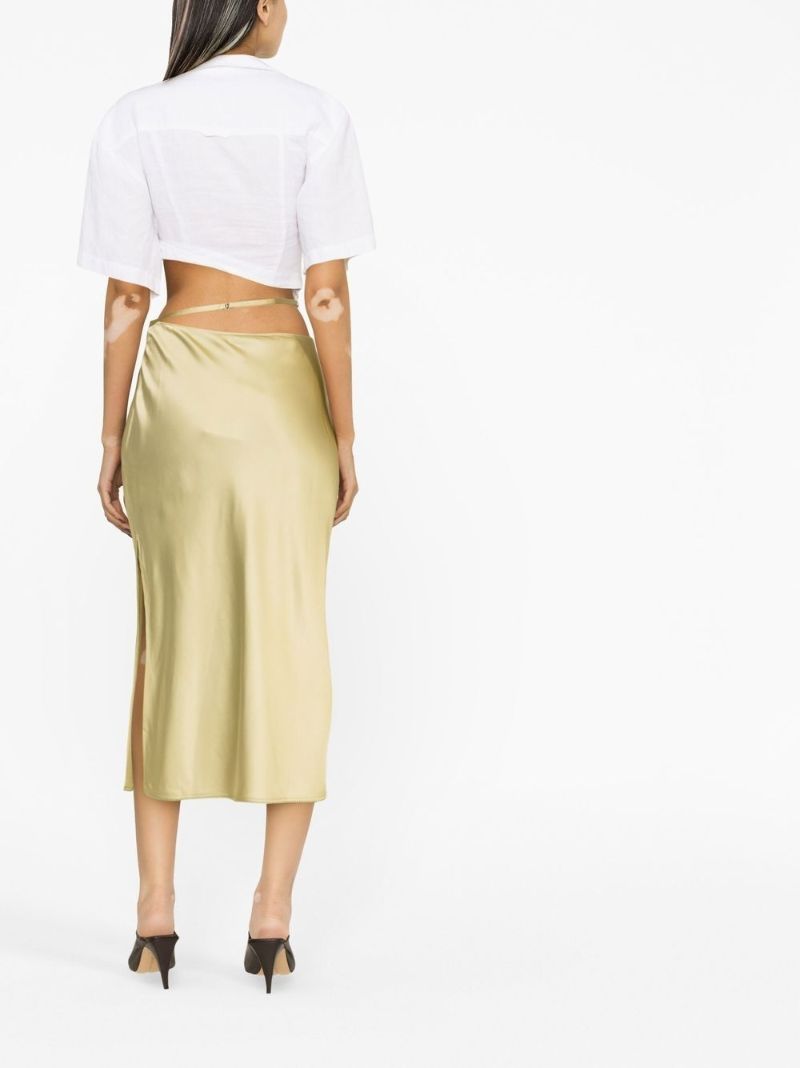 Green La Jupe Notte Midi Skirt