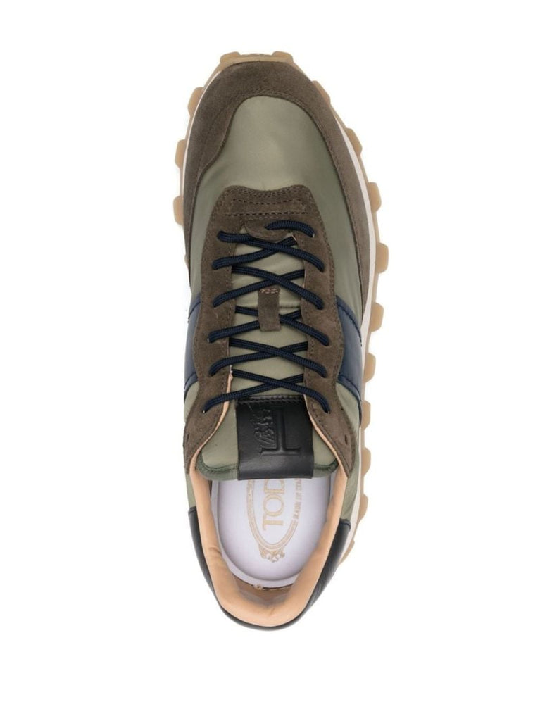 Green 1t Panelled Low-top Sneakers