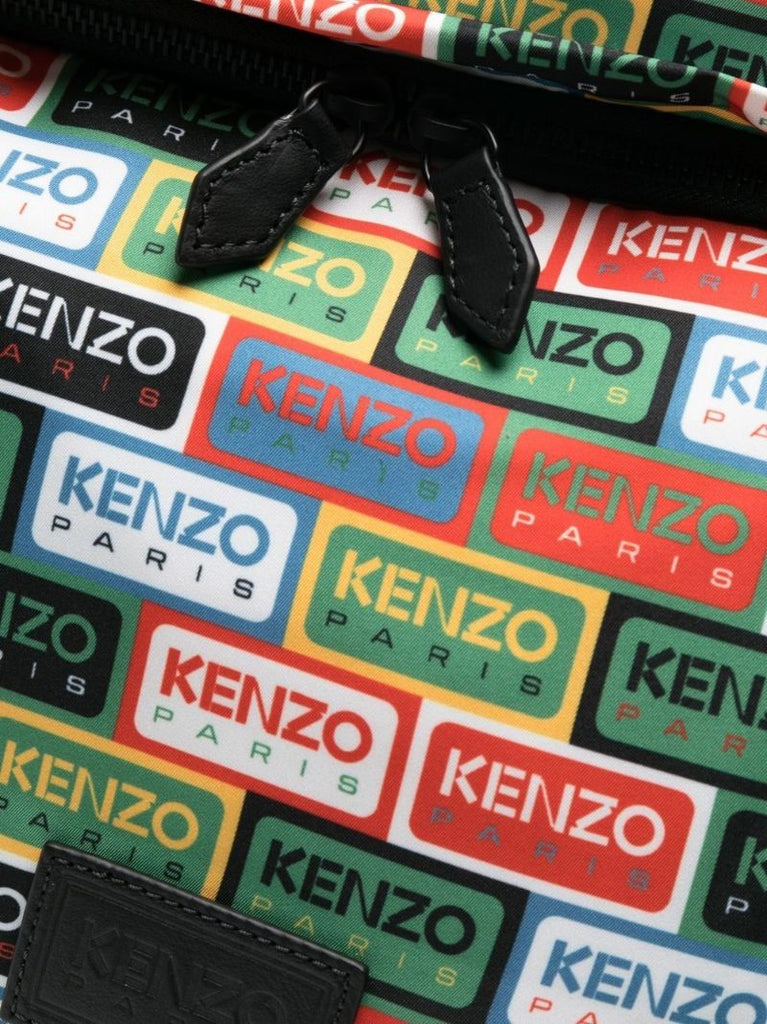 Multicolour Labels Logo Print Backpack