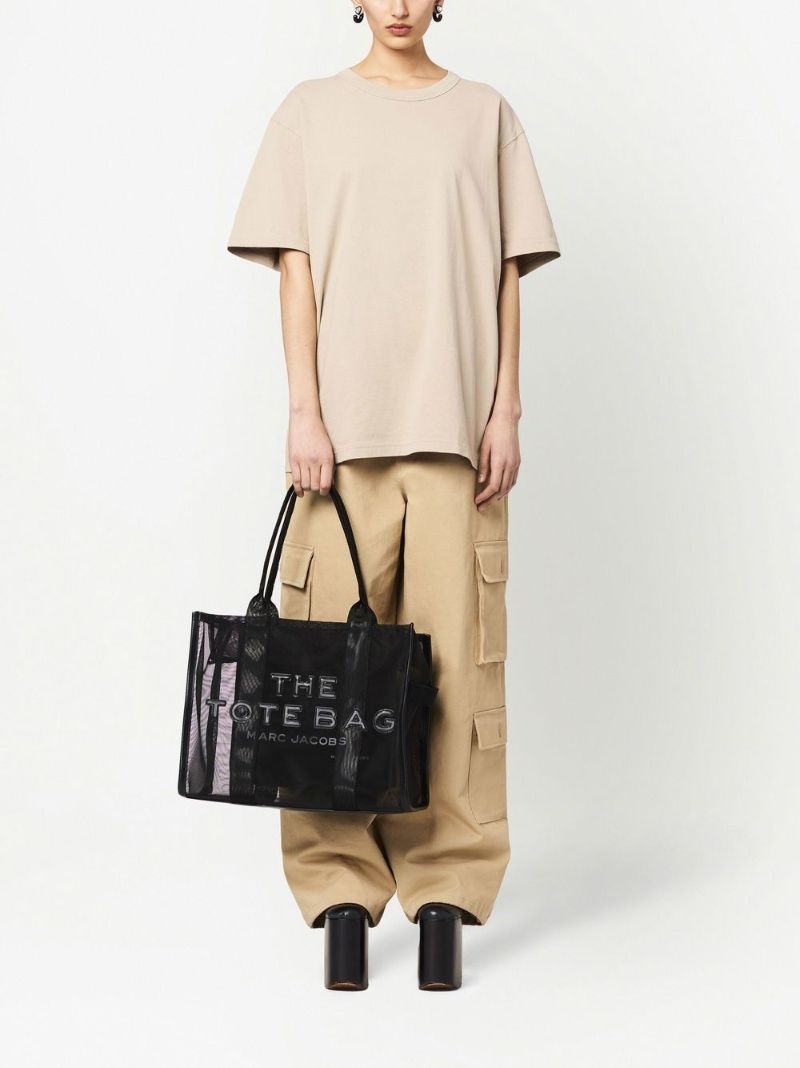 Black Large the Mesh Tote Bag