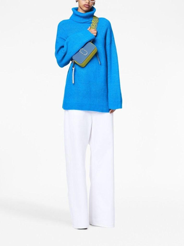 Blue Snapshot Leather Cross Body Bag