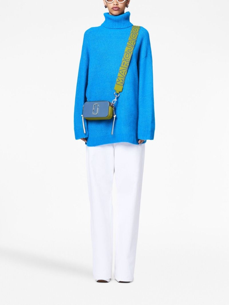 Blue Snapshot Leather Cross Body Bag