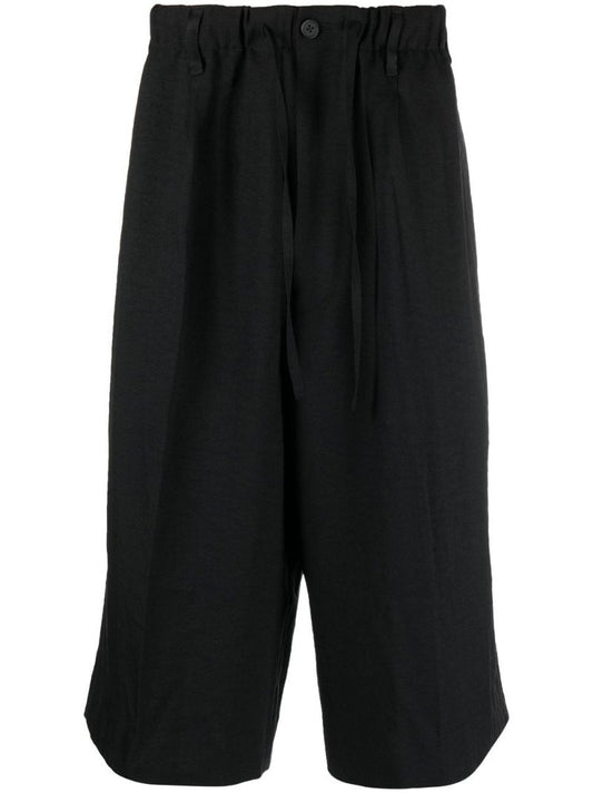 Black Sport Uniform Track Shorts