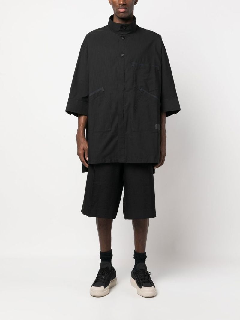 Black Sport Uniform Track Shorts