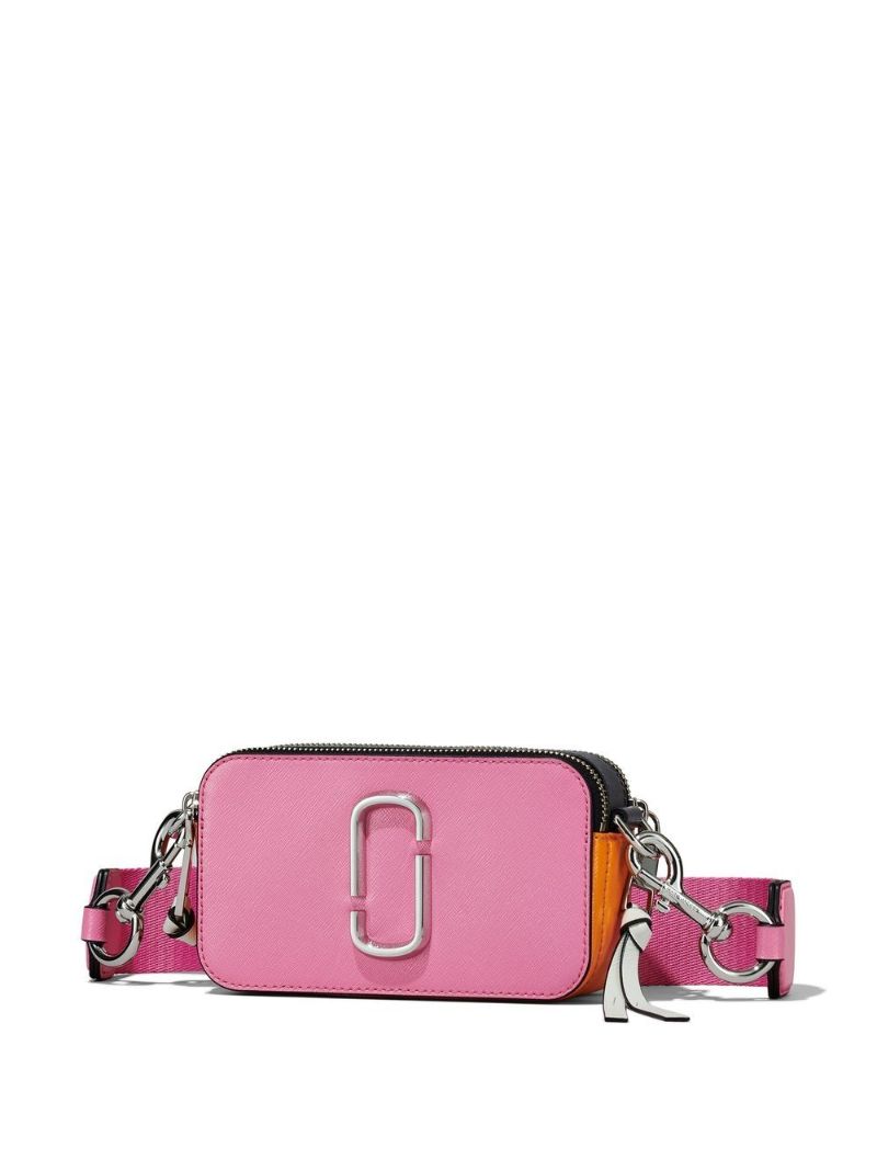 Pink Snapshot Leather Cross Body Bag