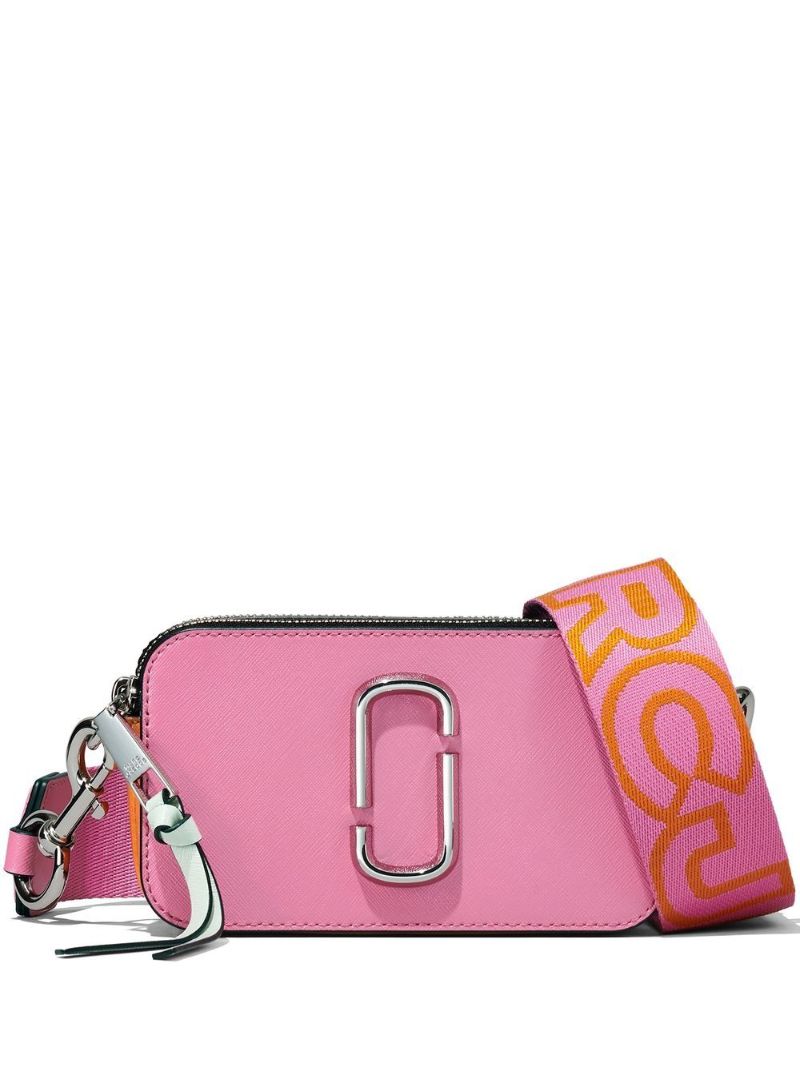 Pink Snapshot Leather Cross Body Bag