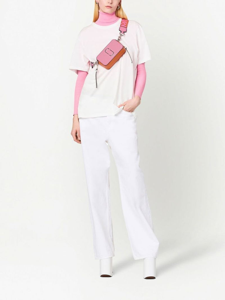 Pink Snapshot Leather Cross Body Bag