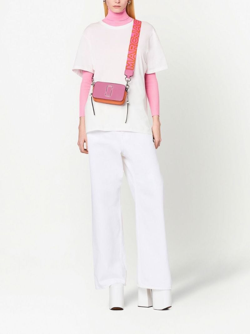Pink Snapshot Leather Cross Body Bag