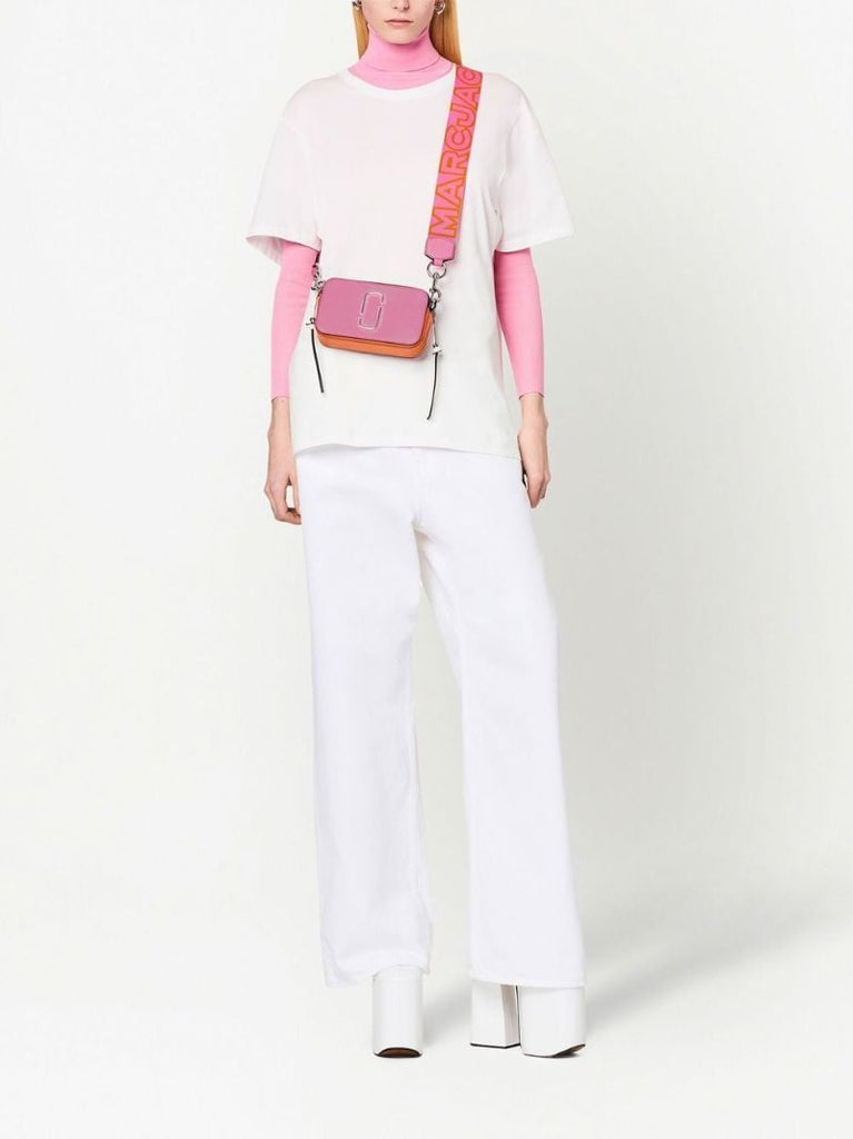 Pink Snapshot Leather Cross Body Bag