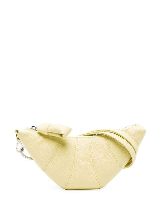 Yellow Leather Croissant Mini Bag