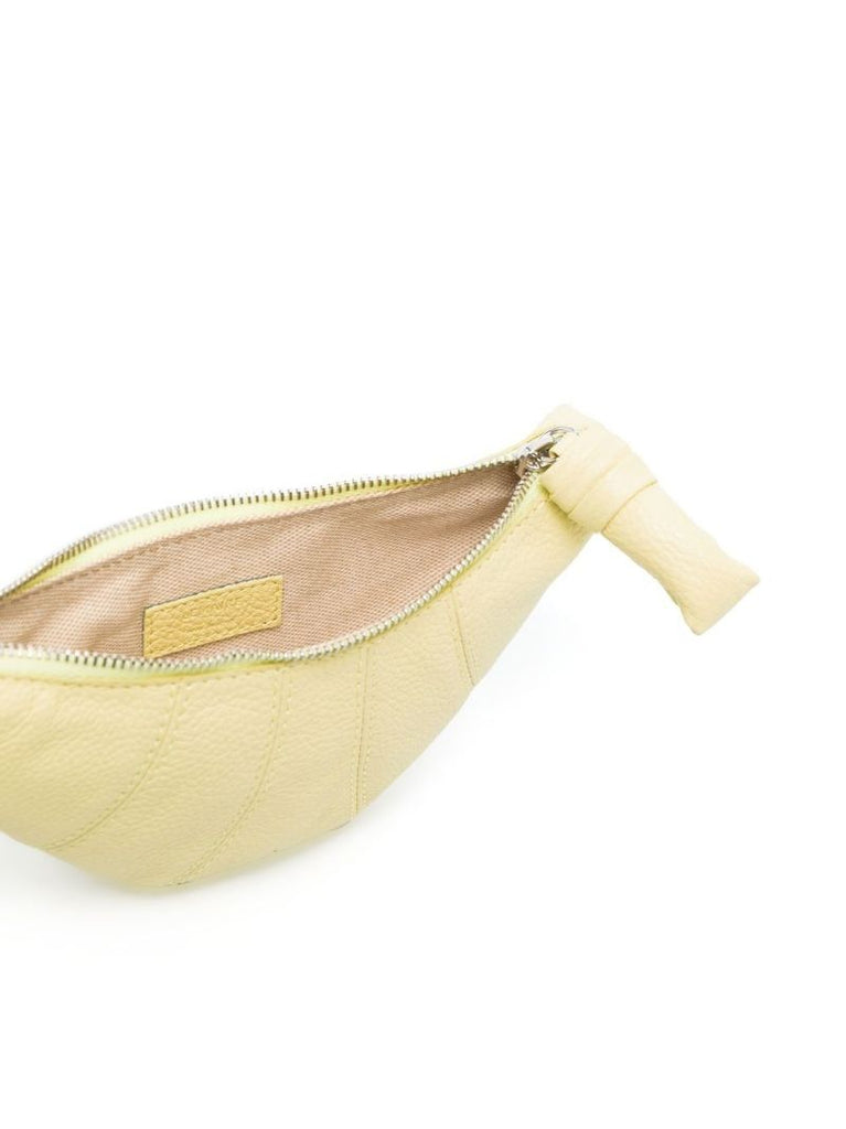 Yellow Leather Croissant Mini Bag