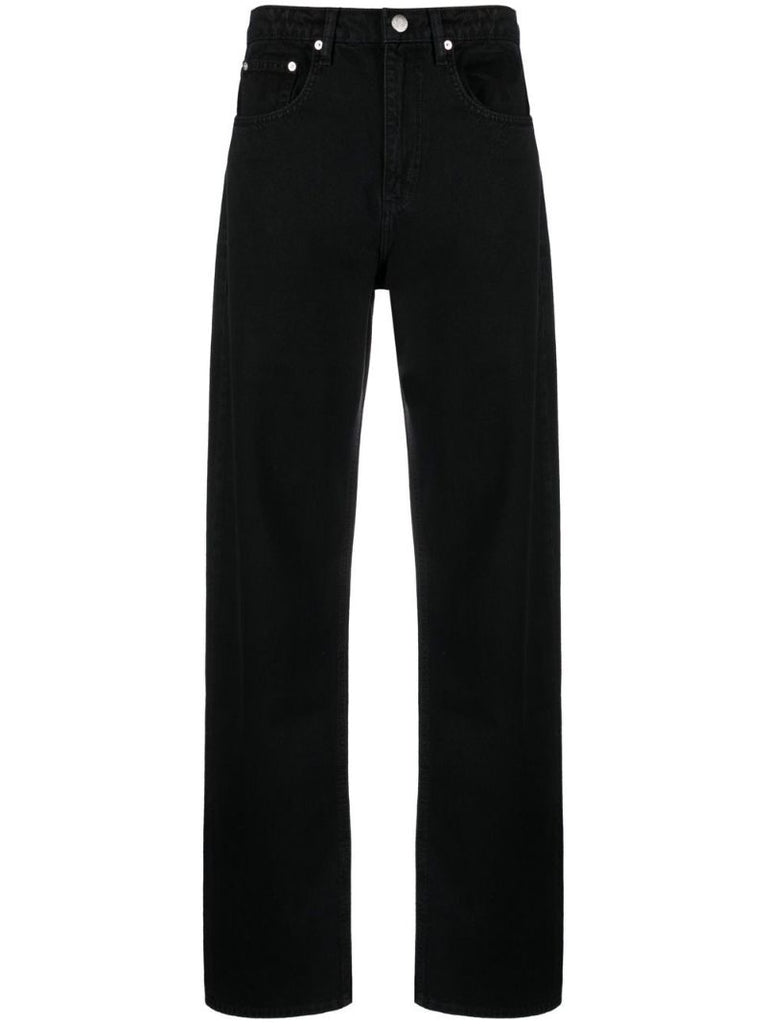 Black Barrel High-rise Jeans