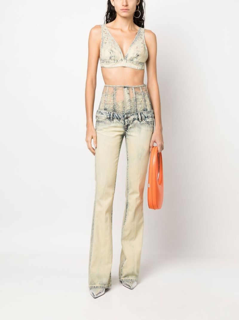 Neutral Denim Bralette Top