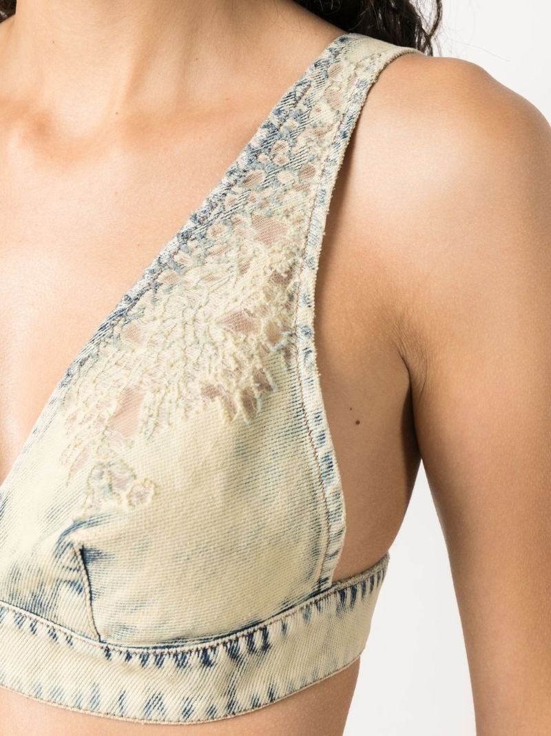 Neutral Denim Bralette Top