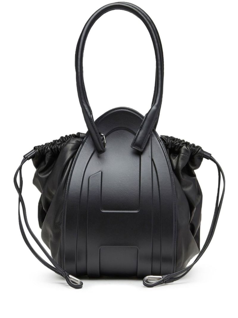 Black Medium 1dr-fold Shoulder Bag