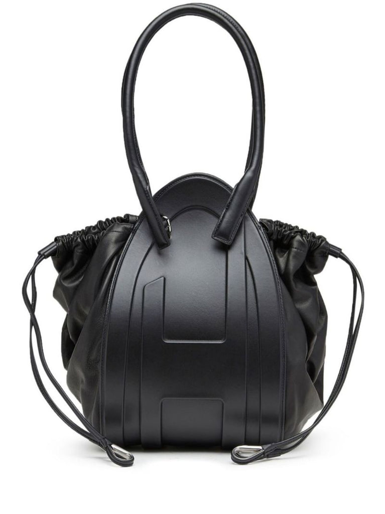 Black Medium 1dr-fold Shoulder Bag