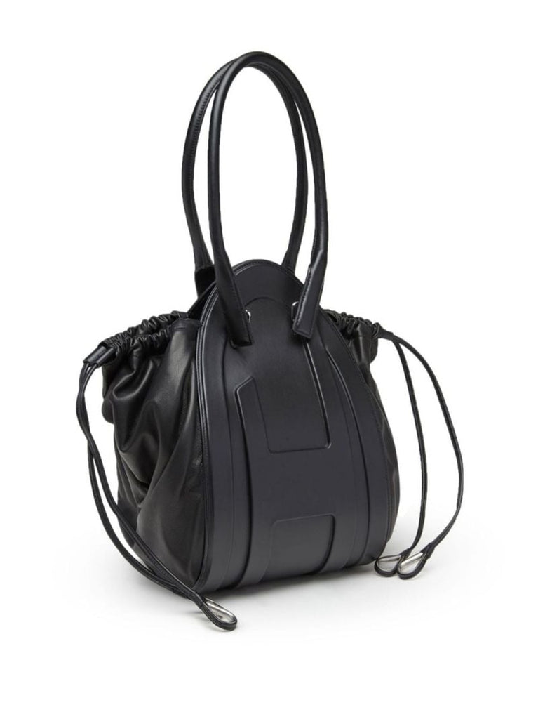 Black Medium 1dr-fold Shoulder Bag