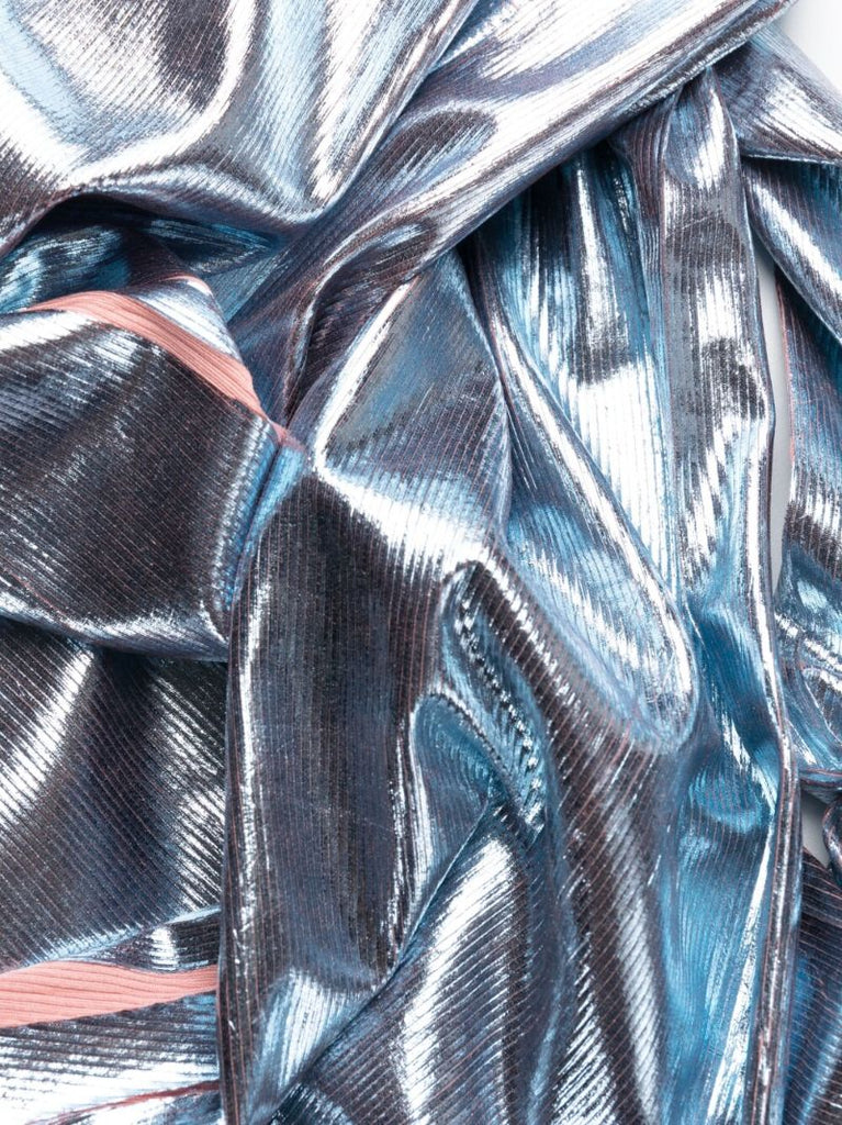 Blue Foil Print Tights