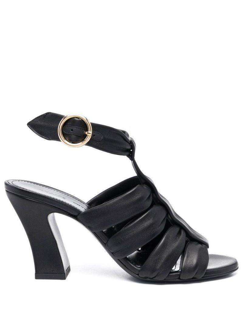 Black the Perth 85 Leather Sandals