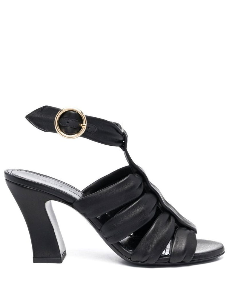 Black the Perth 85 Leather Sandals