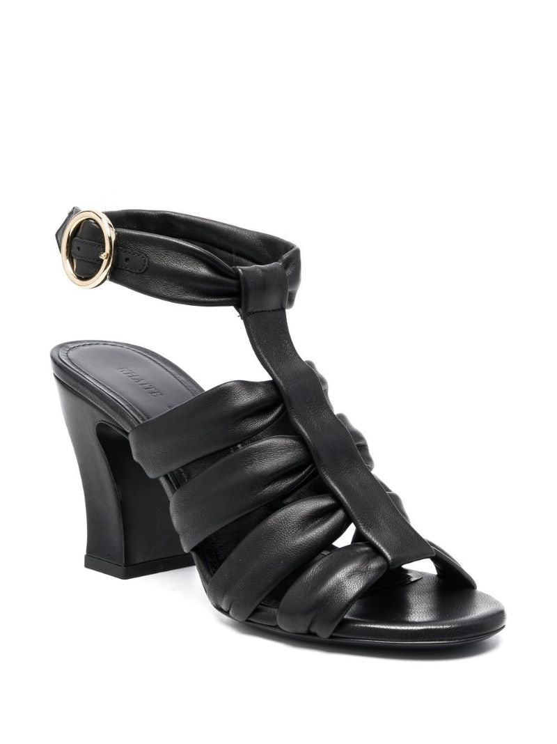 Black the Perth 85 Leather Sandals