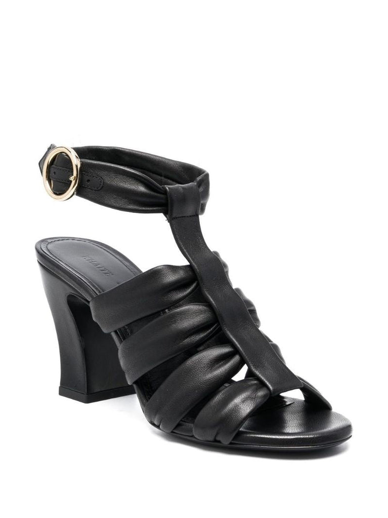 Black the Perth 85 Leather Sandals